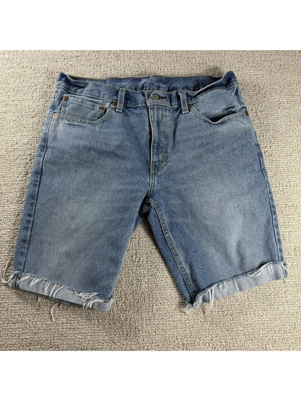 Levi’s 501 Button Fly Cuffed Denim Shorts Blue Men’s Size 34 x  9